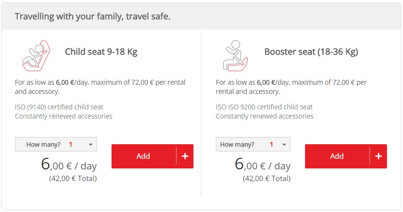 New regulation for the child seats in a vehicle