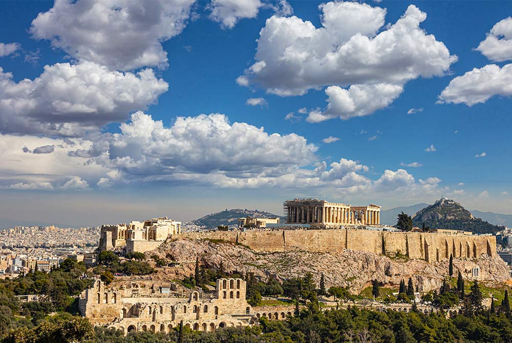 Vista de Atenas - Coche de alquiler Atenas