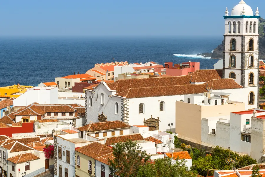 Bird's eye view of Santa Ana Church in Garachico