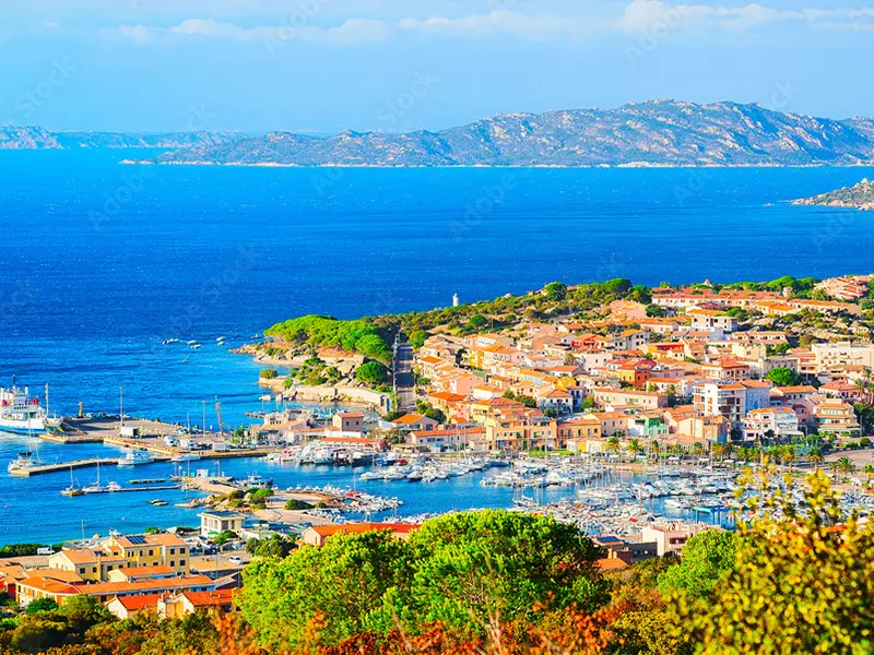View of the beaches of Olbia by cheap car rental