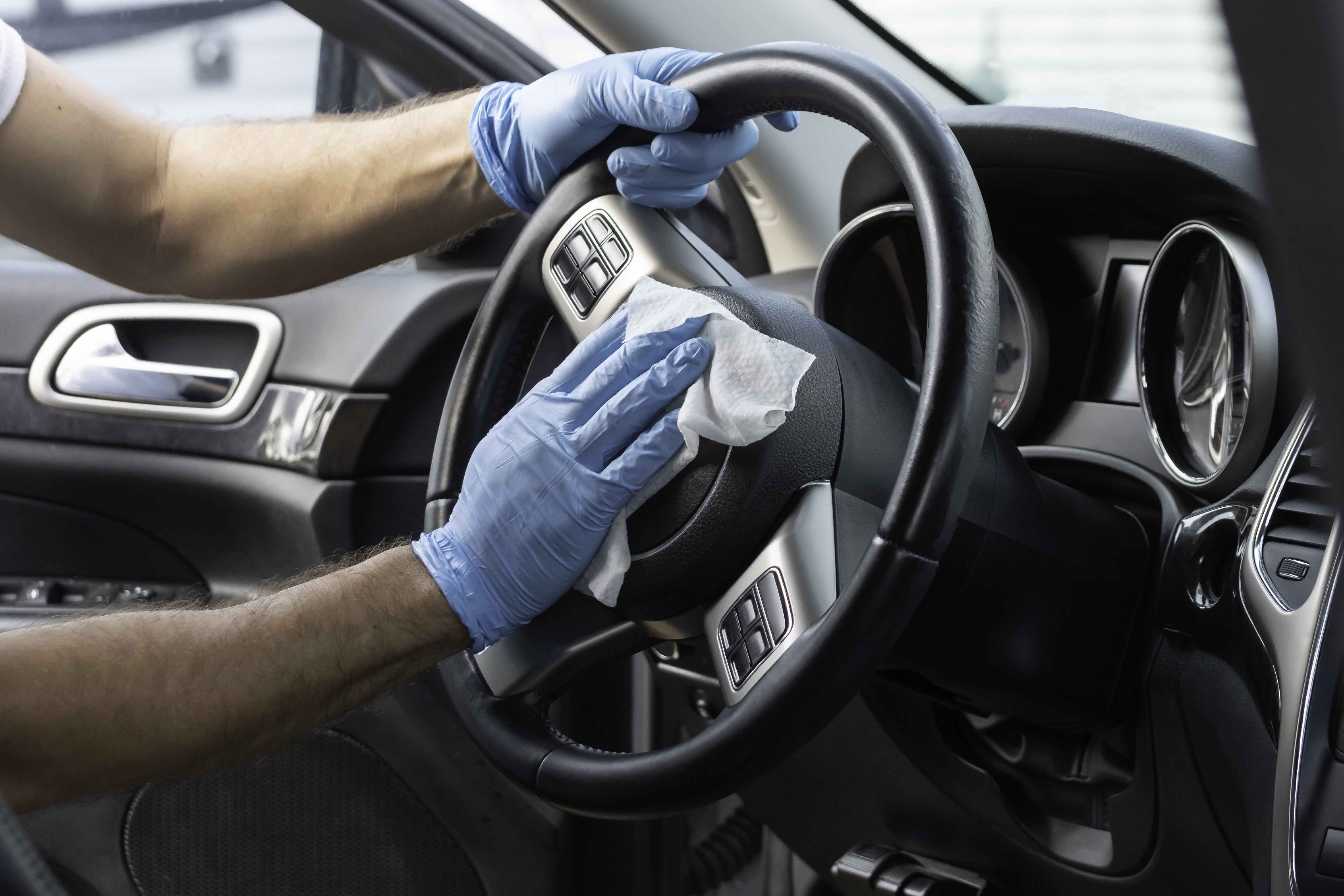 Rent a car - Vehicle cleaning and disinfection